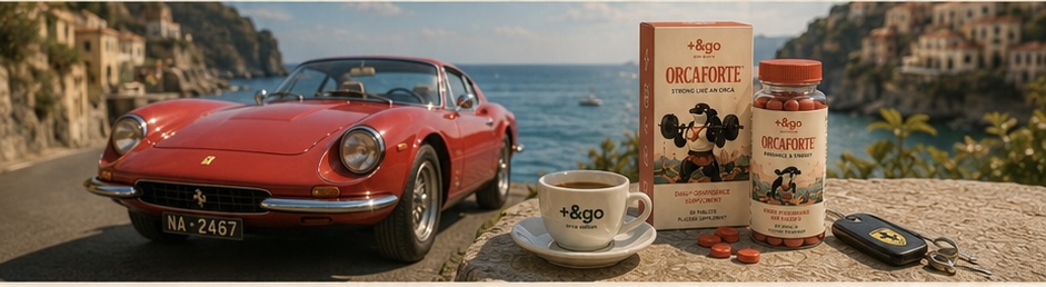 A vintage Ferrari and an espresso, Riviera-side
