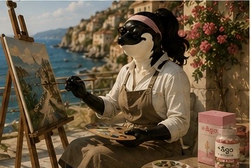 For Her — painting by the sea