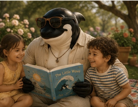 For Him — reading with the kids
